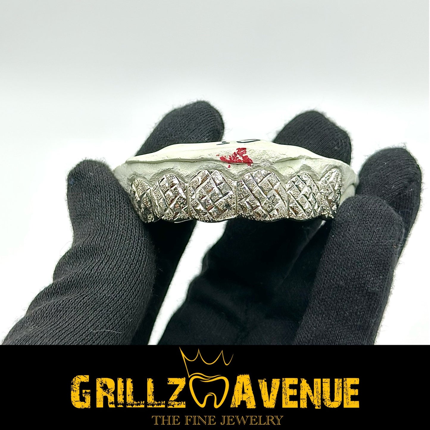 Custom Grillz Diamond Cuts and Diamond Dust Sterling 925 Silver