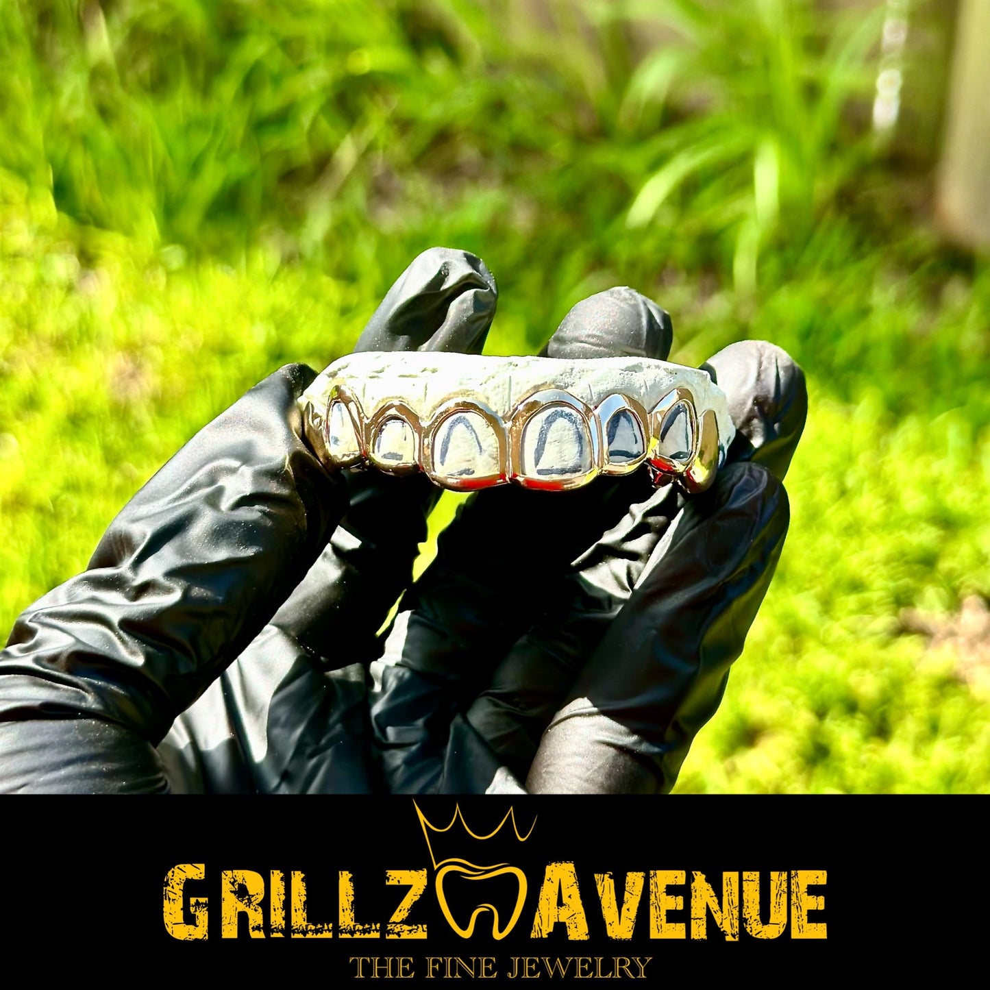 Custom Grillz Open Face Style 10k Yellow Gold